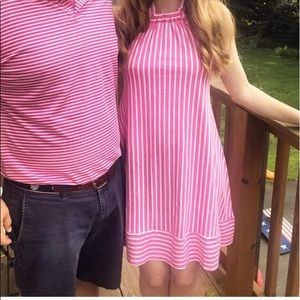 Backless striped summer dress